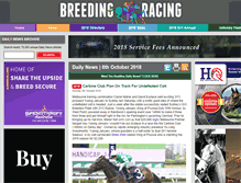 Tablet Screenshot of breedingandracing.com